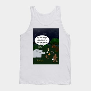 Enormously Funny Cartoons Camping with Bigfoot Tank Top